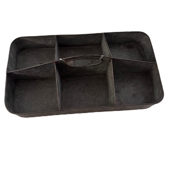 Galvanized Metal Organizer Tray Caddy - Picture 5 of 9